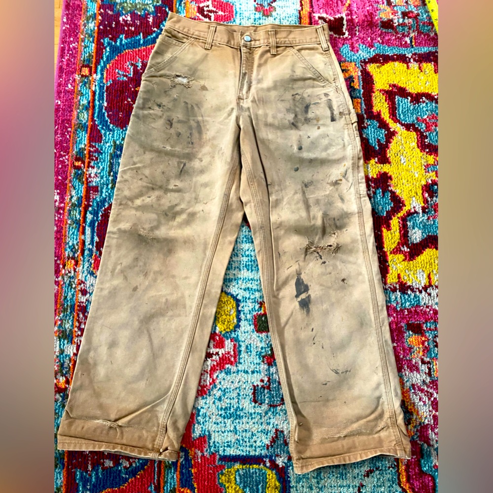 Distressed Carhartt work pants